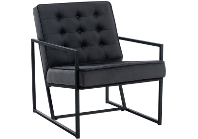 Sillón Avon en terciopelo Gris