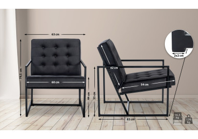 Lounger Avon Velvet grigio