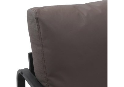 Sillón Manea en polipiel o tela Marrón,Simil cuero