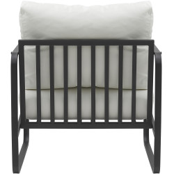 Chaise longue Manea en similicuir blanc