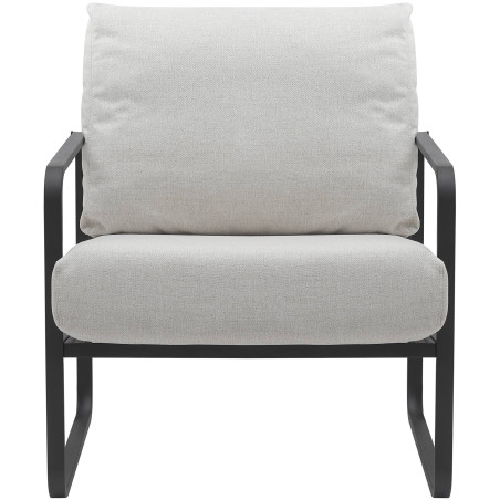 Chaise longue Manea en tissu crème