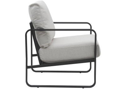 Sillón Manea en polipiel o tela Crema,Tela