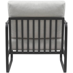 Chaise longue Manea en tissu crème