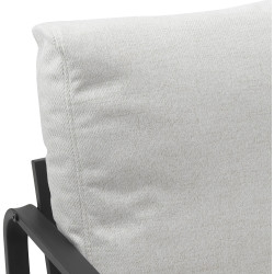 Chaise longue Manea en tissu crème