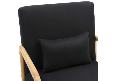 Fauteuil Hibbing, tissu noir