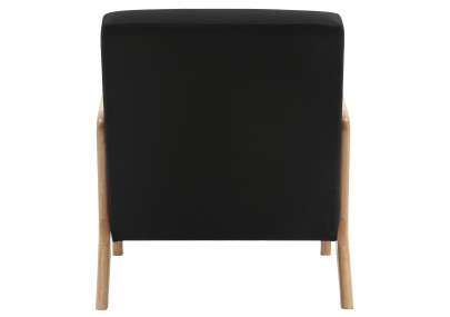 Sillón Hibbing con tapizado de tela Negro