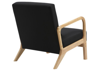 Fauteuil Hibbing, tissu noir