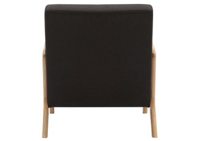 Sillón Hibbing con tapizado de tela Marrón