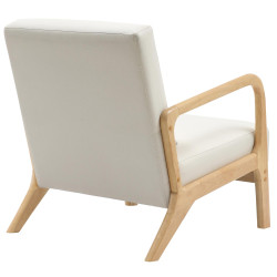 Fauteuil Hibbing, tissu crème