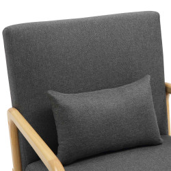 Fauteuil Hibbing, tissu gris foncé