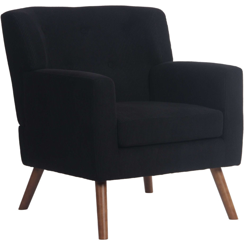 Fauteuil Kioni Cord, noir