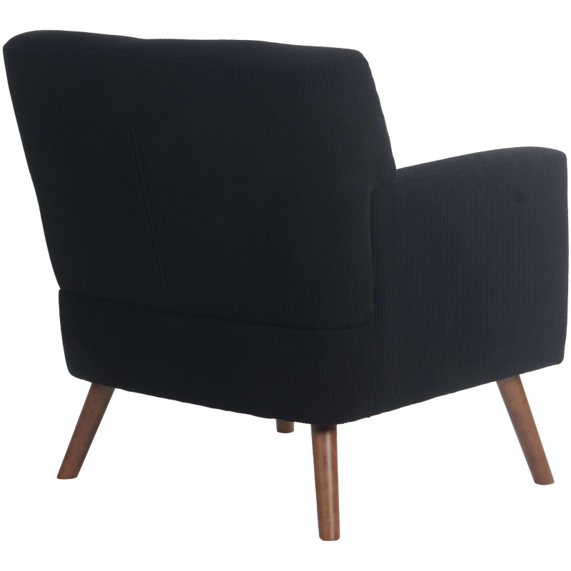 Fauteuil Kioni Cord, noir