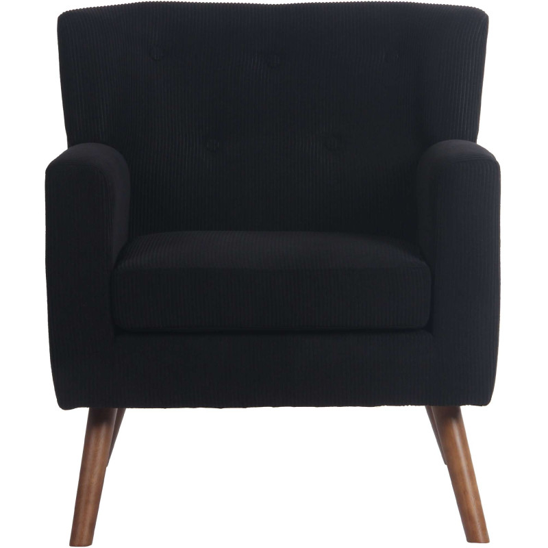 Fauteuil Kioni Cord, noir