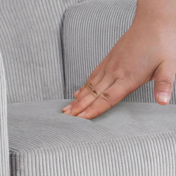 Fauteuil Kioni Cord, gris
