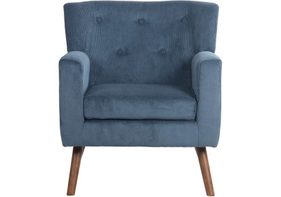 Fauteuil Kioni Cord, bleu
