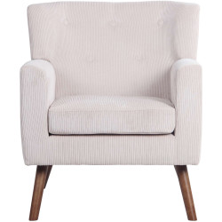 Fauteuil Kioni Cord, crème