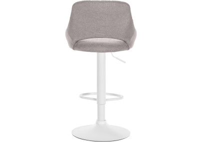 Sgabello Milet Tessuto grigio,bianco