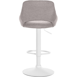 Sgabello Milet Tessuto grigio,bianco