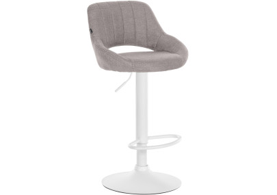 Sgabello Milet Tessuto grigio,bianco