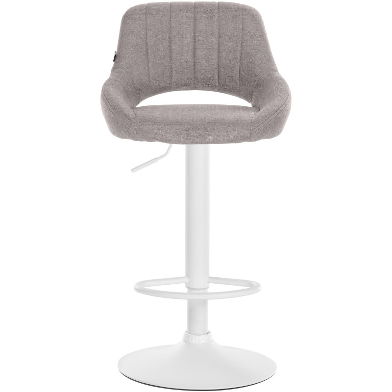 Sgabello Milet Tessuto grigio,bianco