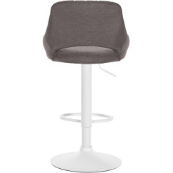 Sgabello Milet Tessuto grigio scuro,bianco