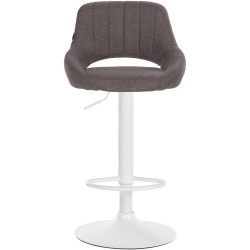 Sgabello Milet Tessuto grigio scuro,bianco