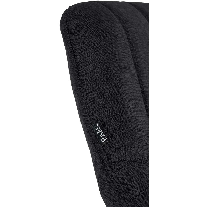 Taburete de bar Milet en tela con base metálica Negro,Blanco