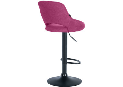 Tabouret de bar Milet, tissu noir violet