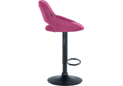 Tabouret de bar Milet, tissu noir violet