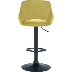 Sgabello Milet Tessuto verde,nero