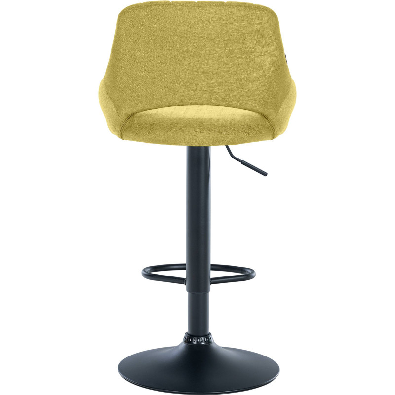 Sgabello Milet Tessuto verde,nero