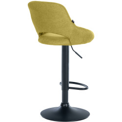 Tabouret de bar Milet, tissu noir vert