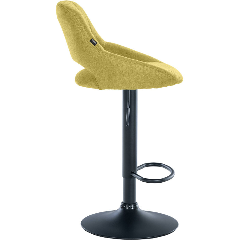 Sgabello Milet Tessuto verde,nero