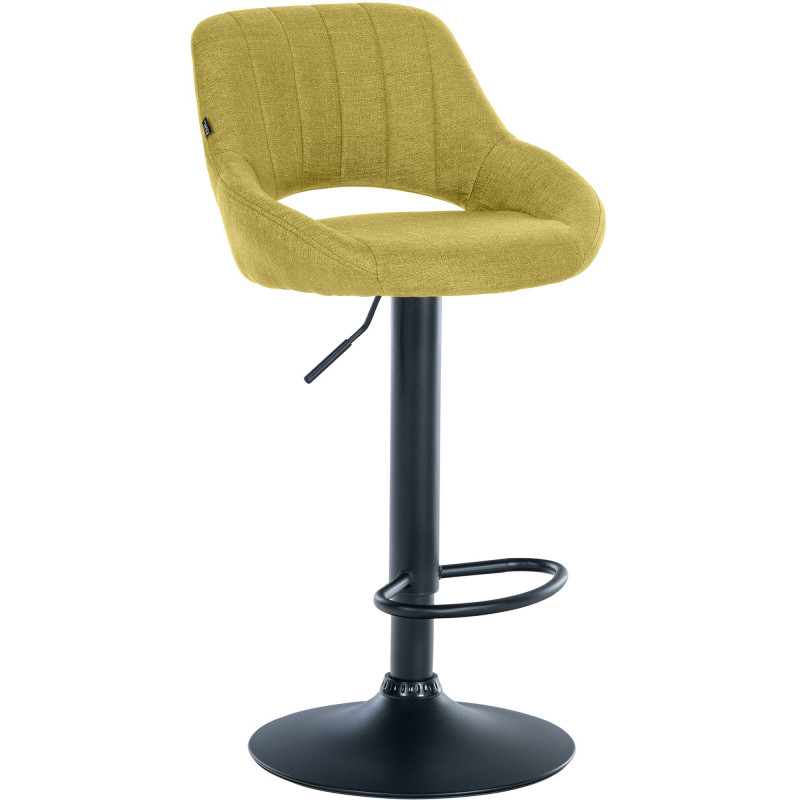 Sgabello Milet Tessuto verde,nero