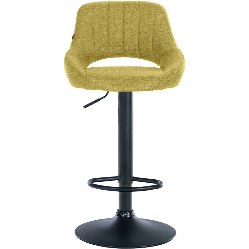 Sgabello Milet Tessuto verde,nero