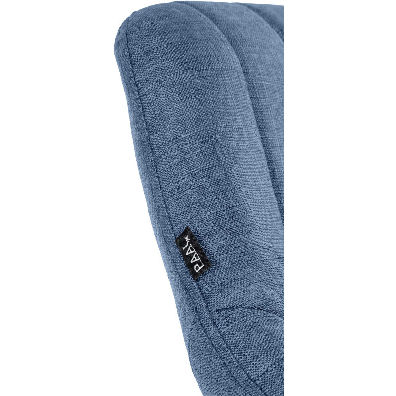 Taburete de bar Milet en tela con base metálica Azul,Negro