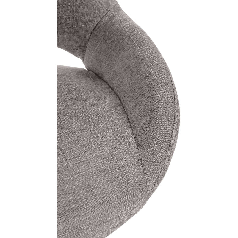 Sgabello Milet Tessuto grigio,nero