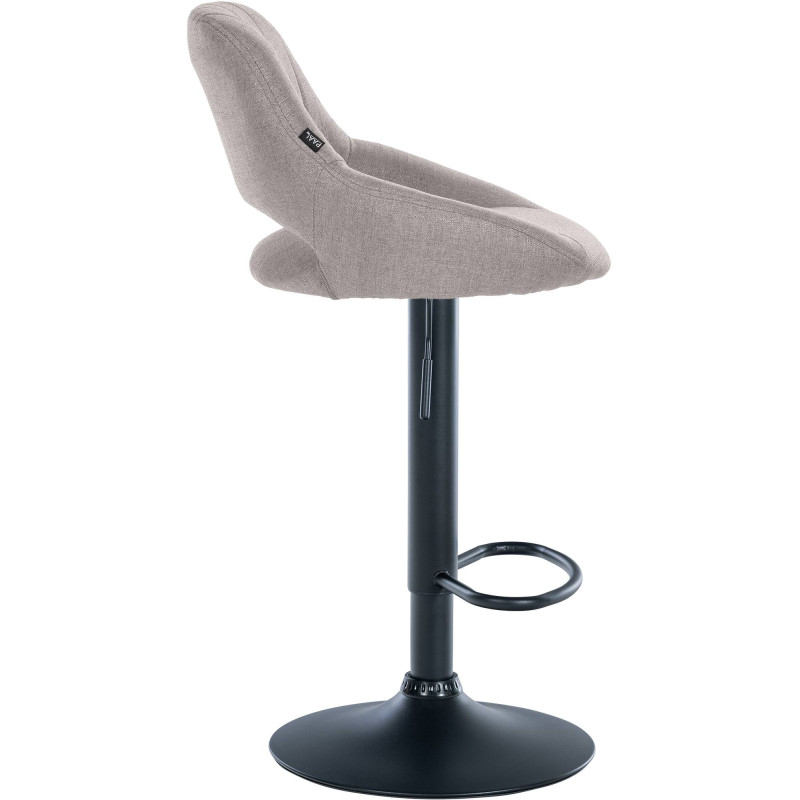 Sgabello Milet Tessuto grigio,nero