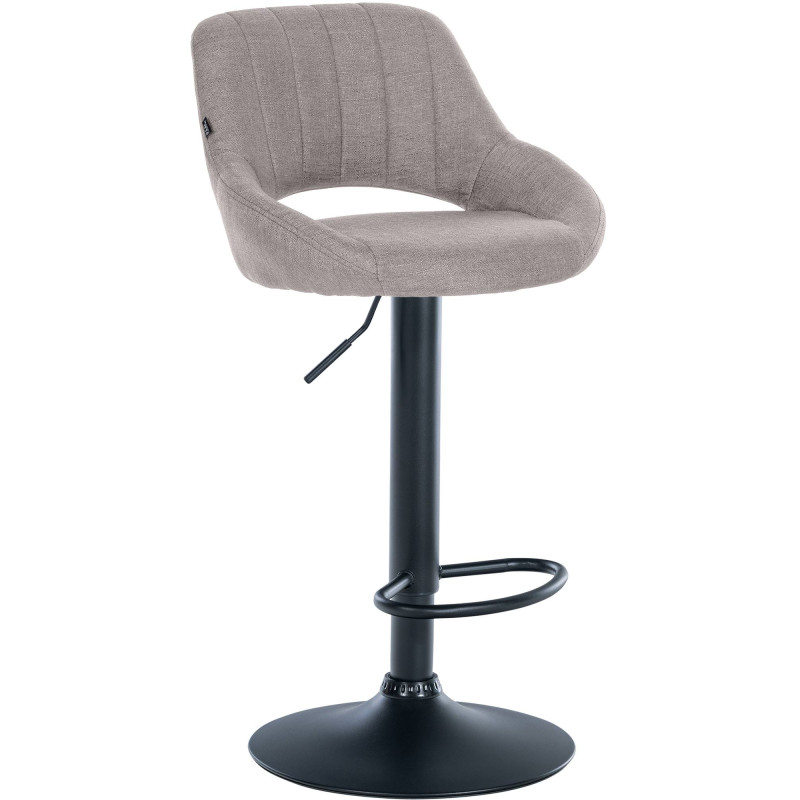 Sgabello Milet Tessuto grigio,nero
