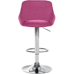 Sgabello Milet Tessuto viola,cromo