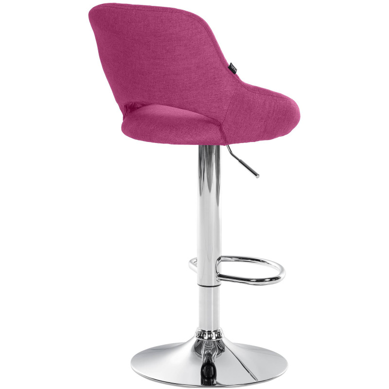 Sgabello Milet Tessuto viola,cromo