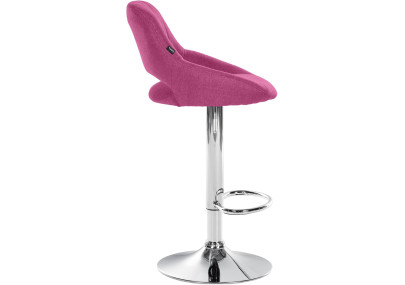 Sgabello Milet Tessuto viola,cromo