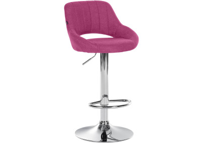 Sgabello Milet Tessuto viola,cromo