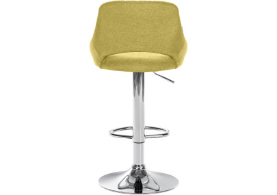 Sgabello Milet Tessuto verde,cromo