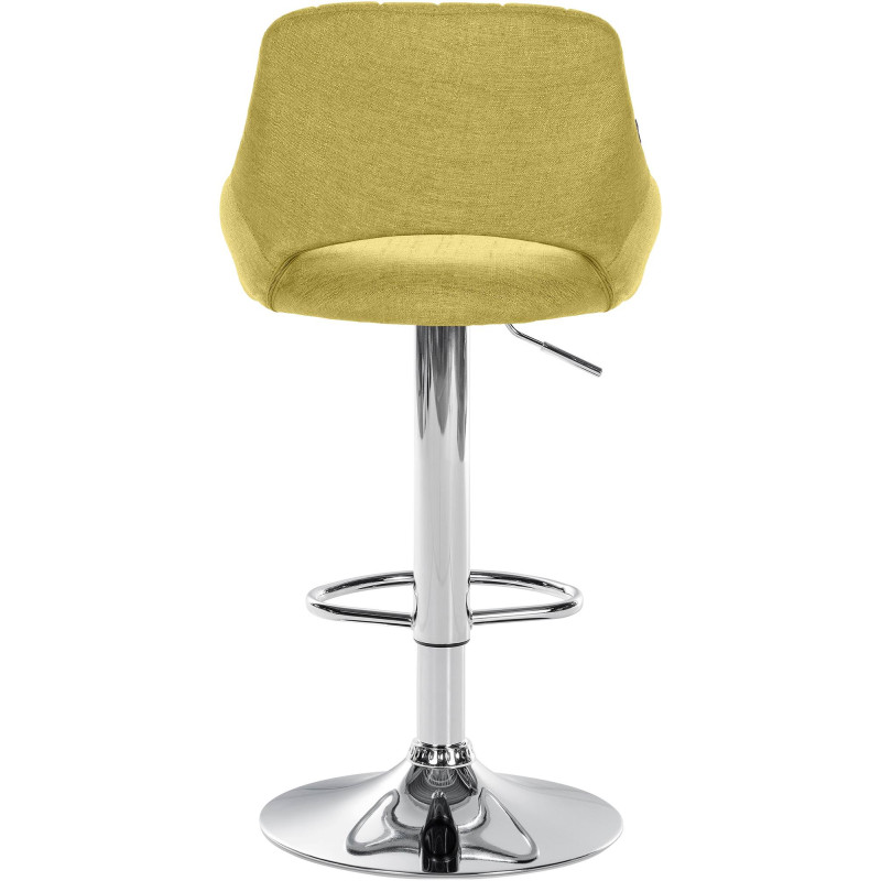 Sgabello Milet Tessuto verde,cromo