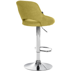 Sgabello Milet Tessuto verde,cromo
