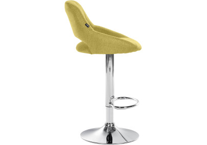 Sgabello Milet Tessuto verde,cromo