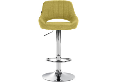 Sgabello Milet Tessuto verde,cromo