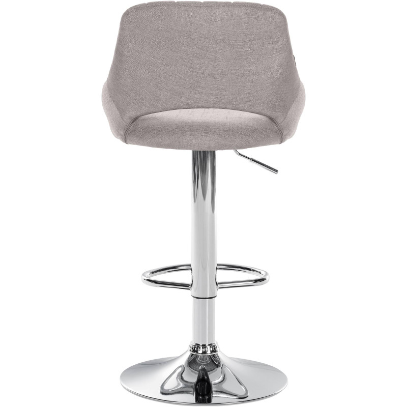 Sgabello Milet Tessuto grigio,cromo
