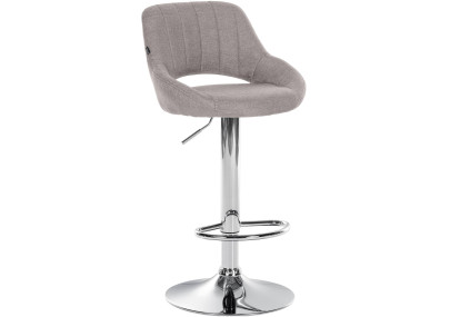 Sgabello Milet Tessuto grigio,cromo